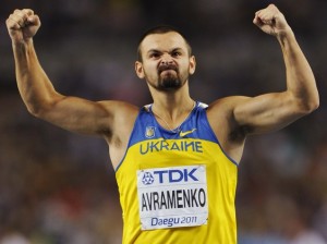 Avramenko of Ukraine reacts during the men's javelin throw final at the IAAF World Athletics Championships in Daegu