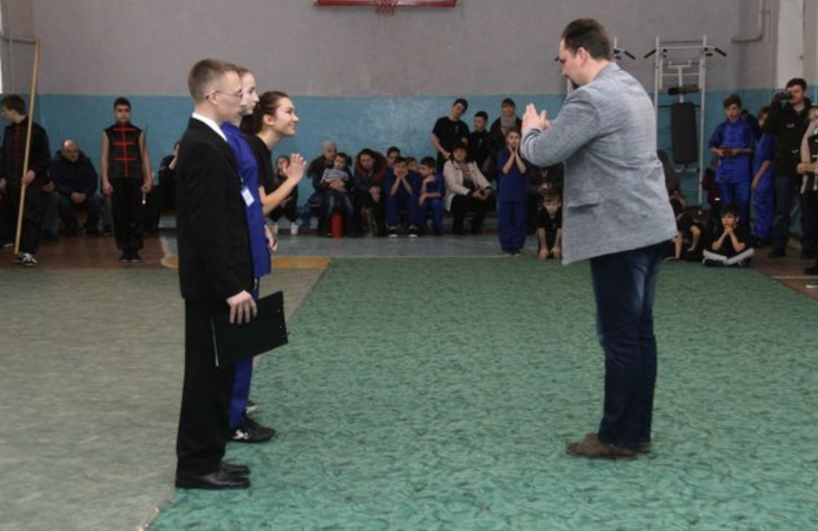Андрій Голубєв під час змагань з бойових мистецтв. Фото “Мелітопольські відомості”