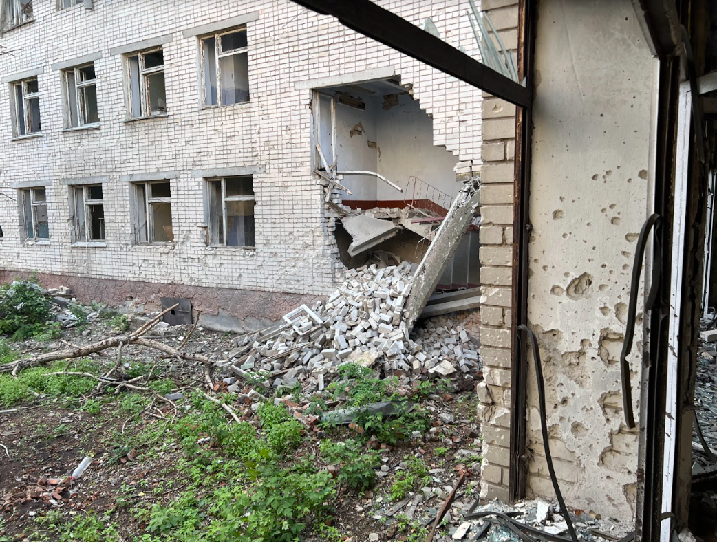 Лікарня у Високопіллі після звільнення. Фото: Олег Батурін