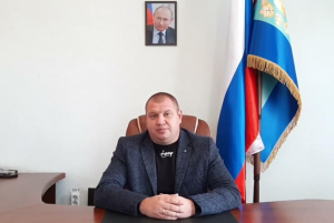 Колаборант Андрій Костюк. Фото: окупаційні телеграм-канали