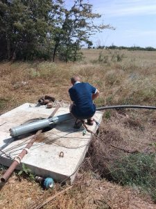 Ремонт свердловини в Кирилівській громаді. Фото окупаційні медіа