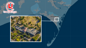 Будівля захопленого Бердянського муніципального ліцею, де окупанти планували проведення псевдовиборів, фото: колаж investigator.org.ua