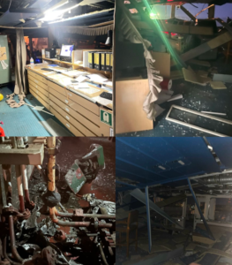 Судно під прапором Ліберії, куди влучила російська ракета Фото: Сили оборони півдня у Telegram