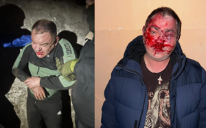 Двоє побитих бійців, що спровокували конфлікт Фото:Telegram 2024