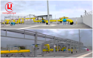 Нова ГРС на східній околиці т.о.Маріуполя у вересні 2023 р. Фото: соцмережі. Колаж:investigator.org.ua