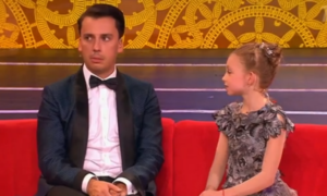 Анна Плутахіна в студії російської програми “Лучше всех!”. 2016 рік. Фото: відкриті джерела.