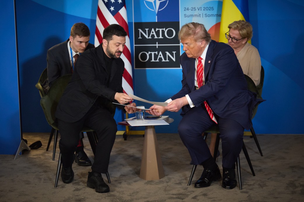 Зеленський та Трамп зустрілися в Гаазі, 25 червня 2025 року Фото: Офіс президента