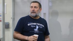 Сергій Гайдай під час засідання Вищого антикорупційного суду у Києві, 4 серпня 2025 року. Суспільне Новини/Олексій Арунян