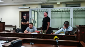 Полковник Василь Мишанський у суді. Фото: "Суспільне"