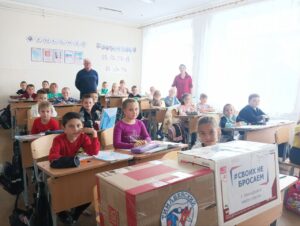 Олександр Макаров в окупаційній школі Фото з оркЗМІ жовтень 2025 року