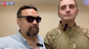Олександр Чаленко та Владислав “Ерік” Довгалюк. Скріншот відео “Голос Украина.ру” відеоінтервʼю