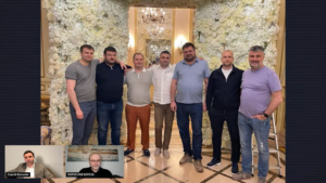 Весілля Сергія Ваганяна (у центрі), праворуч від нього — Андрій Наумов, ліволруч — Олексанр Акст