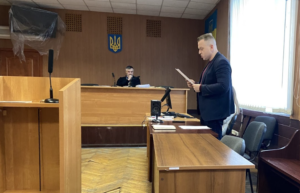 Виступ прокурора Ігоря Ганенка в суді, листопад 2025 року. Фото: МІПЛ