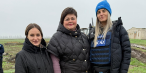 Любов Мінько, начальниця Милівської сільської ВА (в центрі), 2025 рік. Фото: Facebook/Любов Мінько