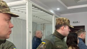 Полонений російський морпіх Володимир Іванов під час засідання у Шевченківському райсуді Києва 20 лютого 2026 року. Суспільне Новини/Олена Куренкова