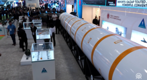 Ракета YILDIRIMHAN на стенді Міноборони Туреччини під час виставки SAHA 2026