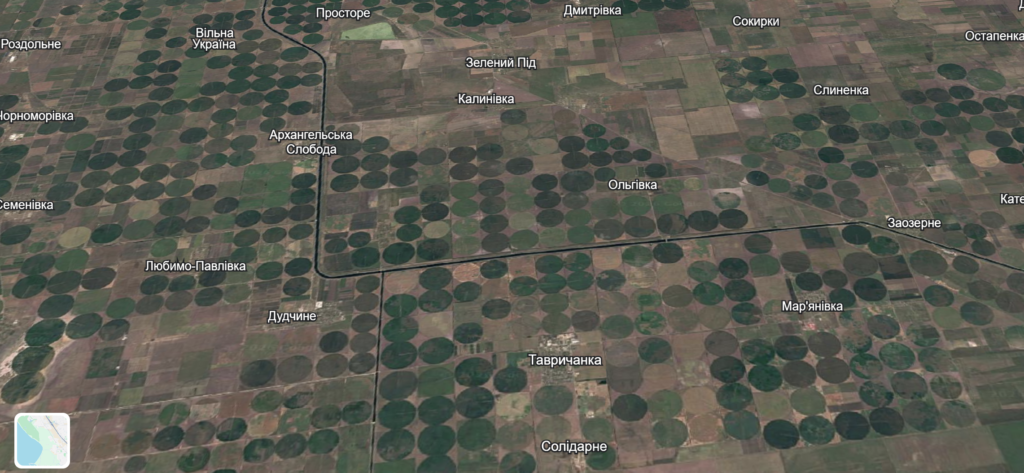 Херсонщина, 2016 рік. Фото: Google Earth